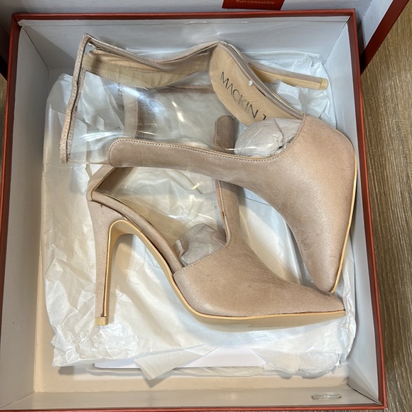 NIB -Vinyl Faux Suede booties - Picture 8 of 10